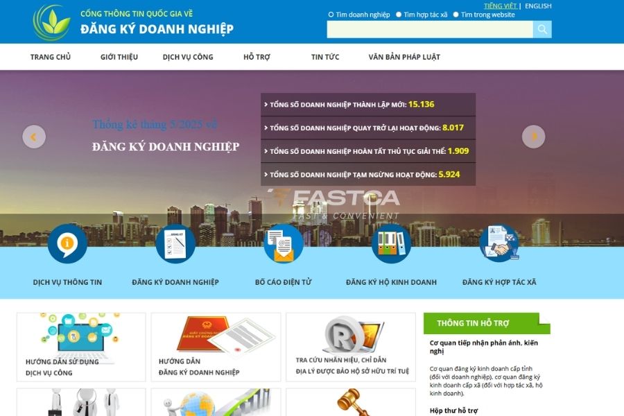 tra cứu giấy phép hộ kinh doanh qua trang đăng ký doanh nghiệp