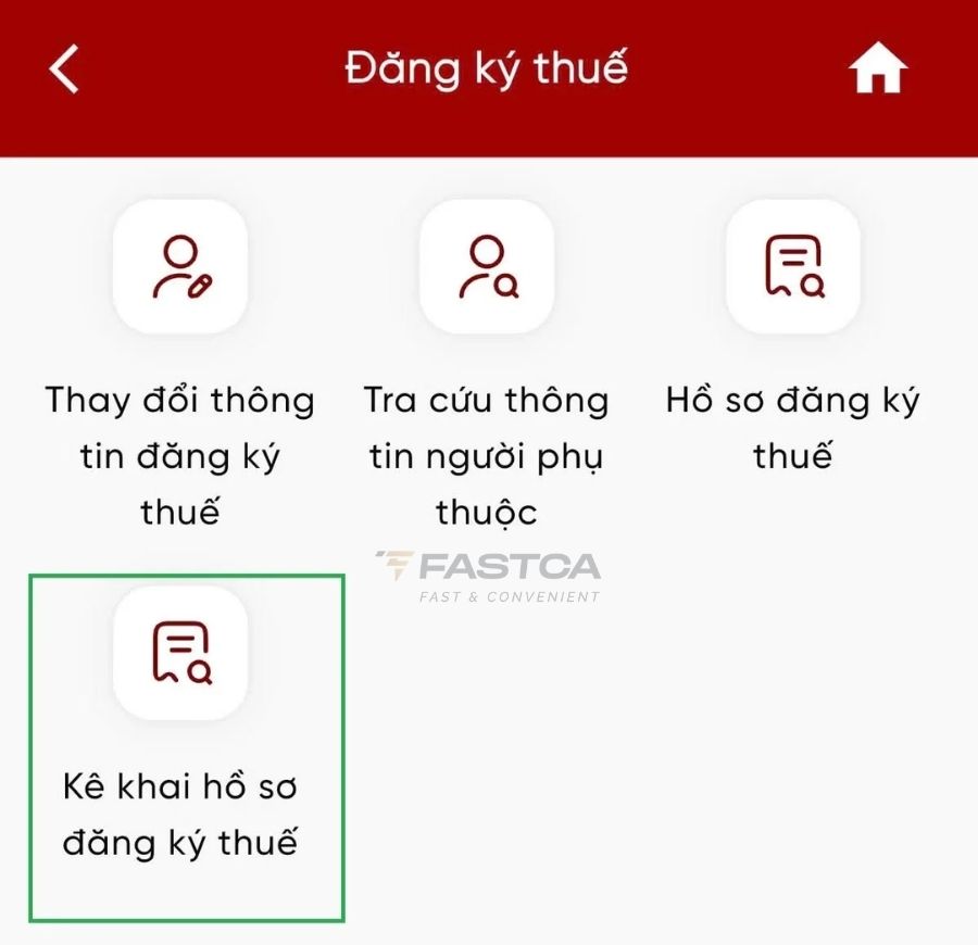 cách đăng ký người phụ thuộc trên etax mobile - bước 3