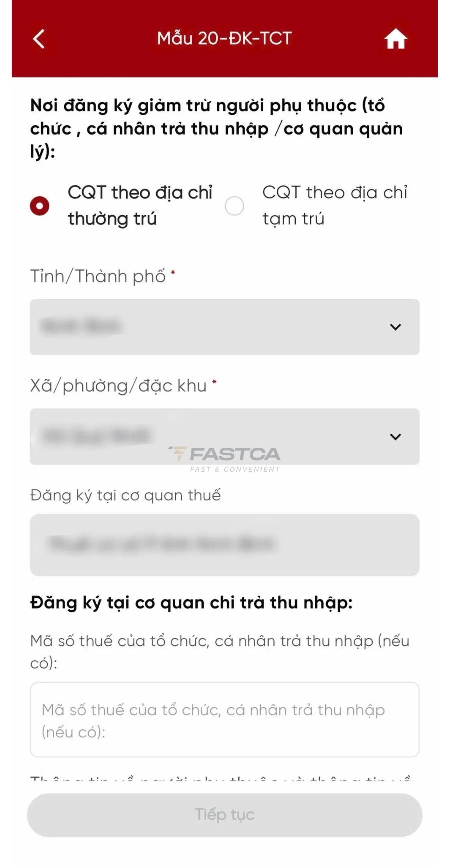 cách đăng ký người phụ thuộc trên etax mobile - bước 6