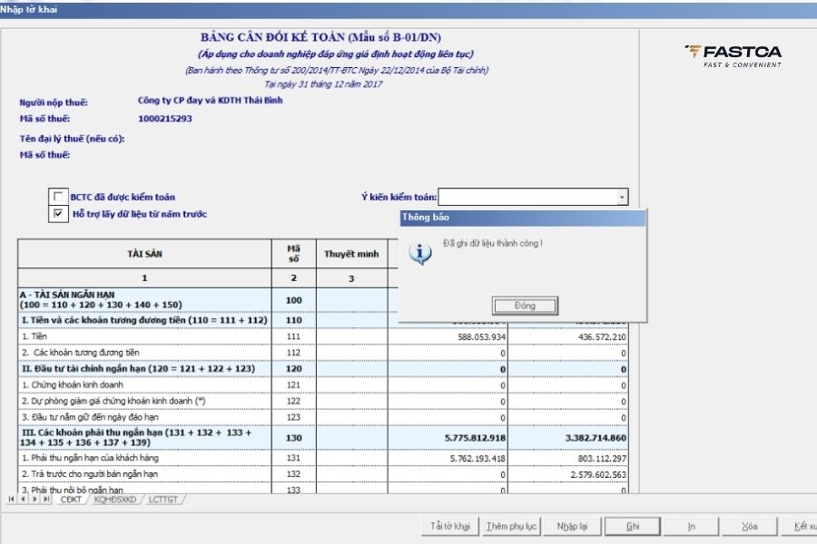 cách nộp lại báo cáo tài chính lần 2 trên htkk