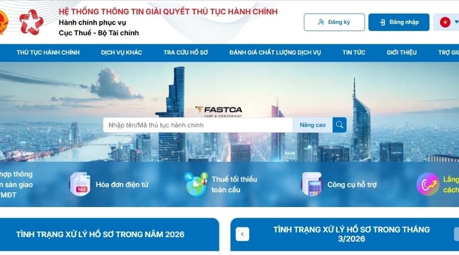 cách nộp lại báo cáo tài chính trên dịch vụ công - bước 1