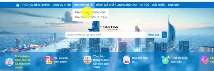 cách nộp lại báo cáo tài chính trên dịch vụ công - bước 3.1