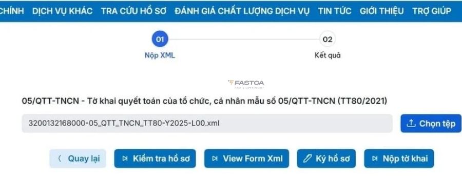 cách nộp tờ khai 05/qtt-tncn trên dịch vụ công - bước 7.2