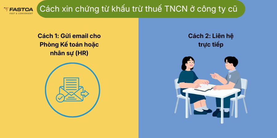 cách xin chứng từ khấu trừ thuế tncn ở công ty cũ