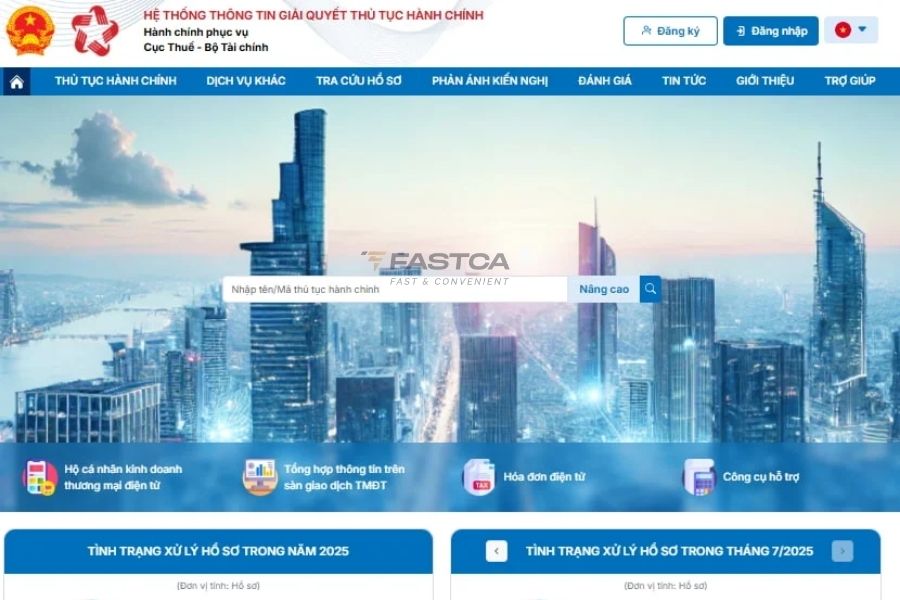 cá nhân tự đăng ký người phụ thuộc qua dịch vụ công - bước 1