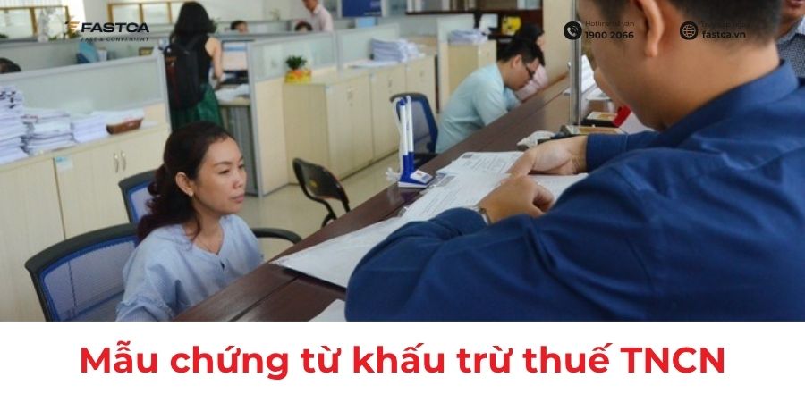 mẫu chứng từ khấu trừ thuế tncn