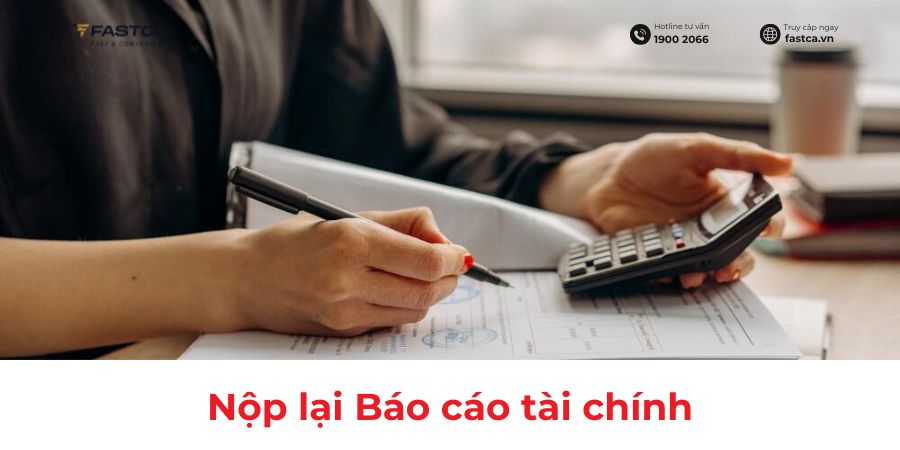 nộp lại báo cáo tài chính