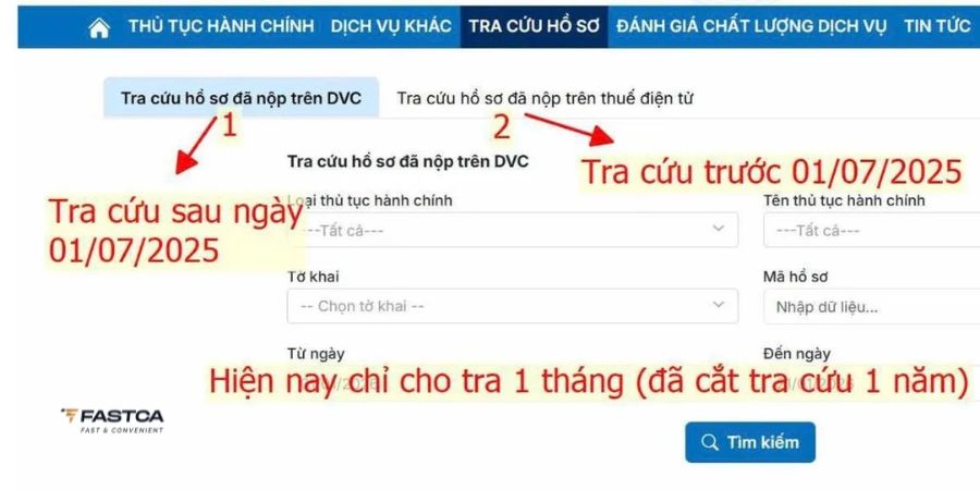 cách nộp tờ khai bổ sung trên dịch vụ công - bước 2