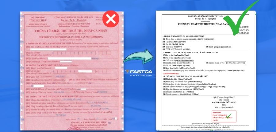 quy định về mua chứng từ khấu trừ thuế tncn