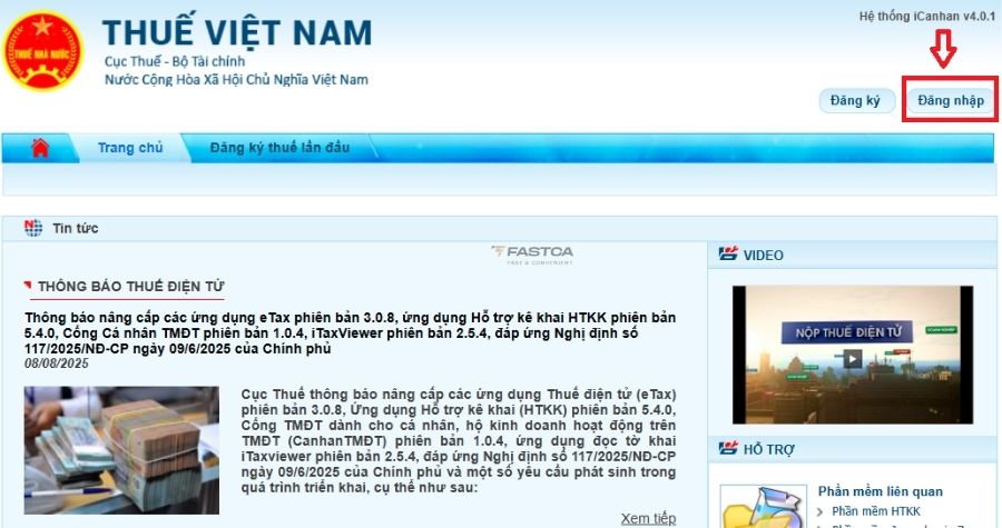 tra cứu chứng từ khấu trừ thuế tncn qua thuế điện tử - bước 2.2