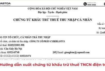 cách lập và xuất chứng từ khấu trừ thuế tncn