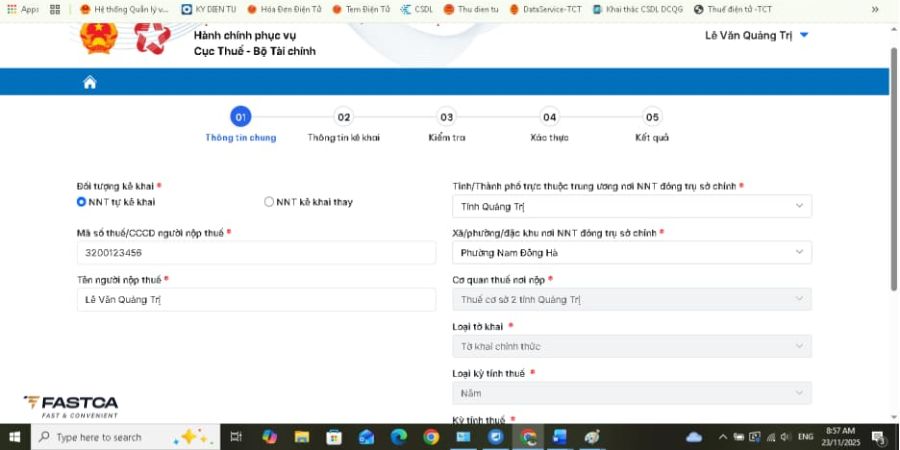 Cách hoàn thuế hộ kinh doanh - Bước 3