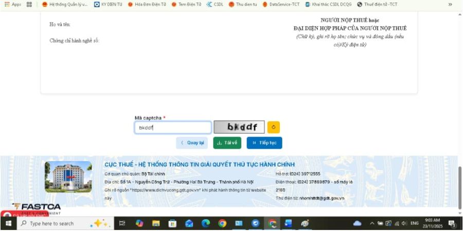 Cách hoàn thuế hộ kinh doanh - Bước 7