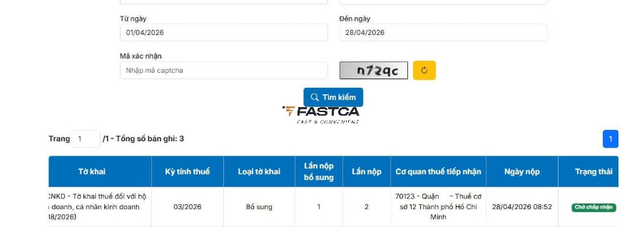 Cách lập tờ khai bổ sung và điều chỉnh doanh thu cho HKD doanh thu trên 500 dưới 1 tỷ - b2.2