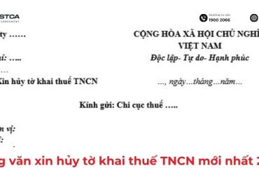 công văn xin hủy tờ khai thuế tncn