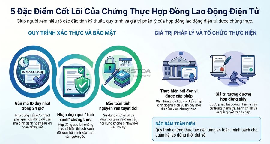 đặc điểm chứng thực hợp đồng lao động điện tử