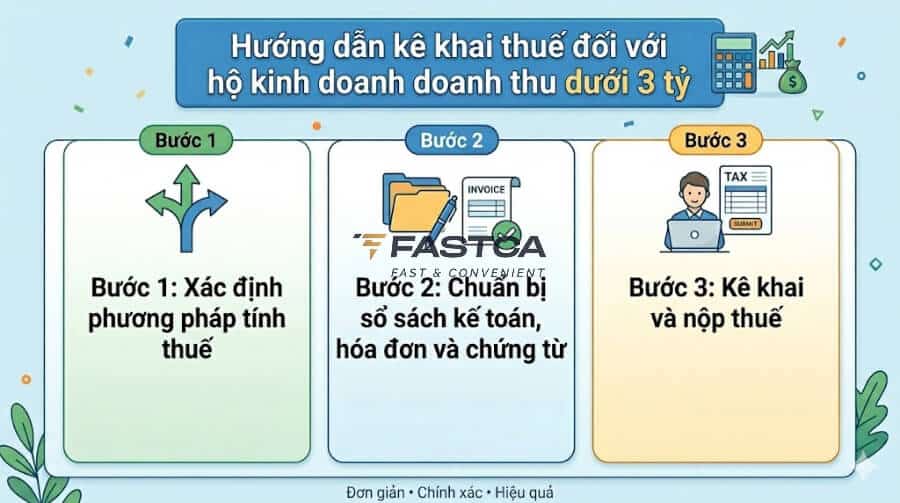 hộ kinh doanh dưới 3 tỷ kê khai như thế nào