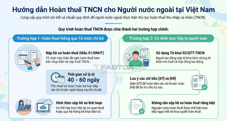 cách hoàn thuế tncn cho người nước ngoài