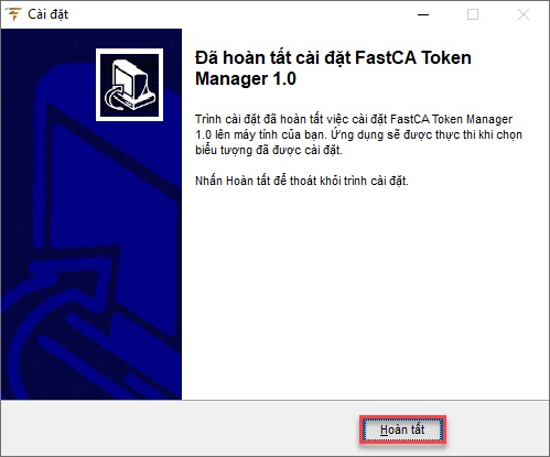 Hướng dẫn cài đặt chữ ký số FastCA - Bước 8.1