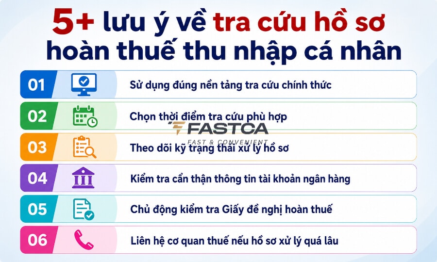 lưu ý khi tra cứu hồ sơ hoàn thuế thu nhập cá nhân