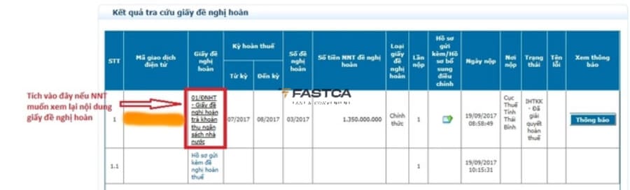 tra cứu hồ sơ hoàn thuế thu nhập cá nhân kèm giấy đề nghị