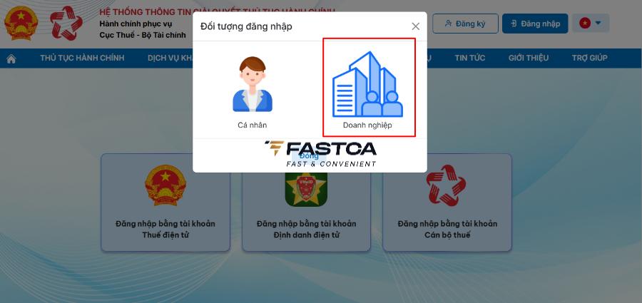 tra cứu tờ khai quyết toán thuế tncn qua dịch vụ công - bước 2