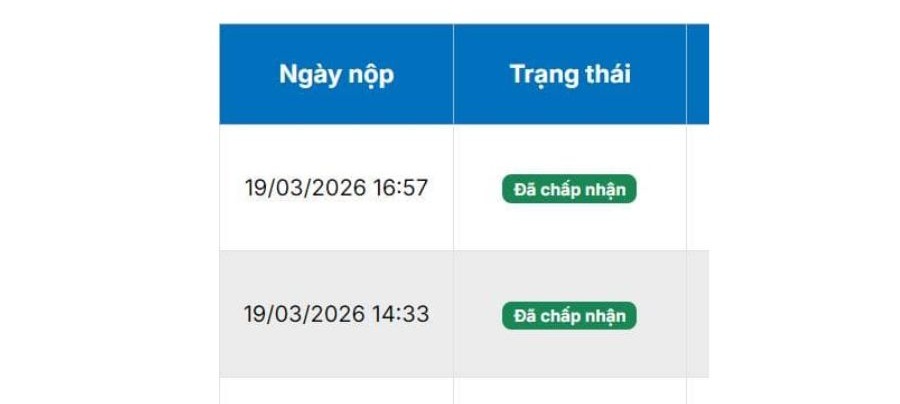 tra cứu tờ khai quyết toán thuế tncn qua dịch vụ công - bước 4
