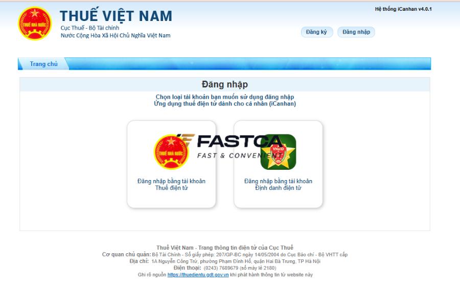 tra cứu tờ khai quyết toán thuế tncn qua tổng cục thuế - bước 1