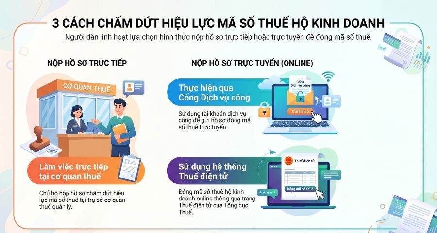 3 cách đóng mst hộ kinh doanh