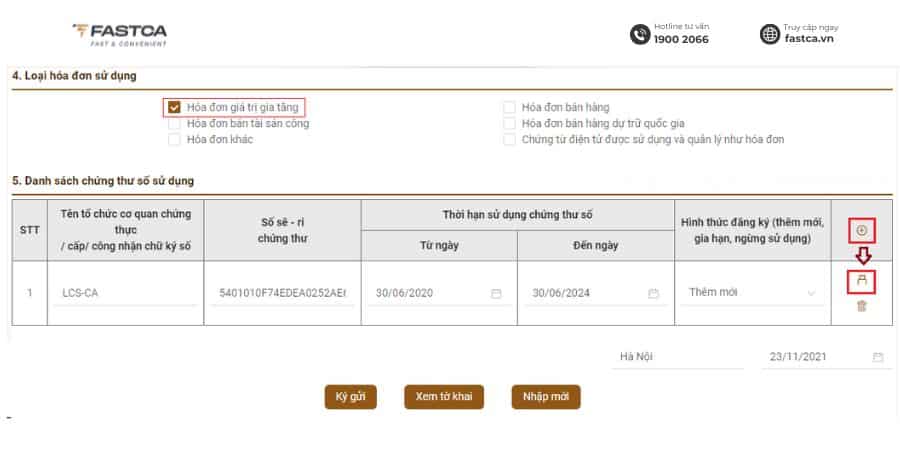 cách nộp mẫu 01/ĐKTĐ-HĐĐT trên trang Thuế điện tử - Bước 4