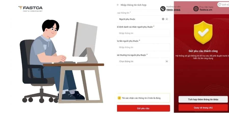 Cách tích hợp người phụ thuộc trên VNeiD - Bước 3