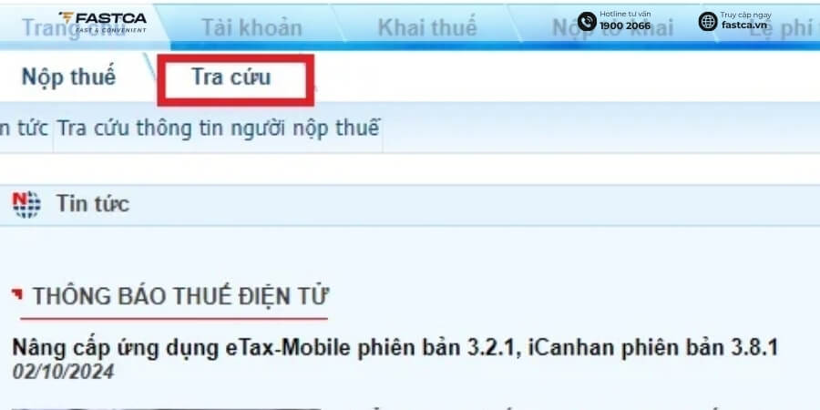 Cách kiểm tra nợ thuế hộ kinh doanh trên Cổng Thuế điện tử - Bước 3.1