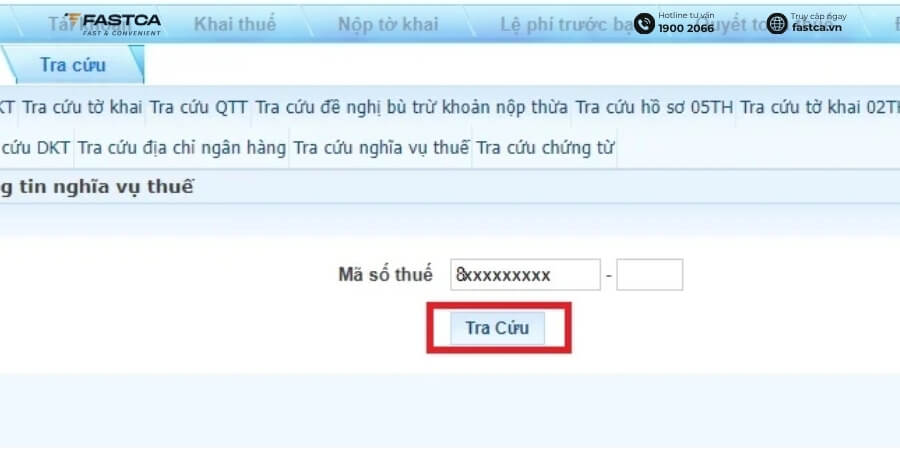 Cách kiểm tra nợ thuế hộ kinh doanh trên Cổng Thuế điện tử - Bước 3.3