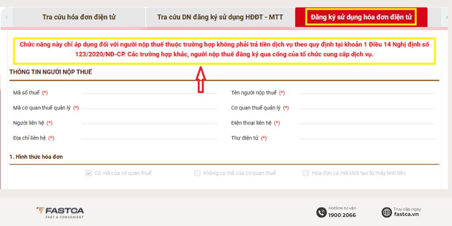 cách đăng ký hóa đơn khởi tạo từ máy tính tiền với cơ quan thuế - bước 1.2
