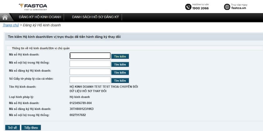 đăng ký thêm ngành nghề kinh doanh cho hộ kinh doanh online - bước 4.1