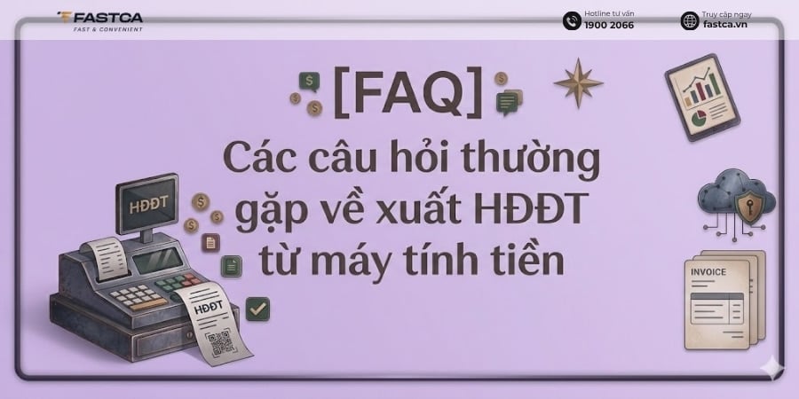 câu hỏi về xuất hóa đơn từ máy tính tiền