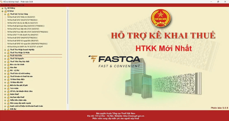 hướng dẫn kê khai bổ sung thuế gtgt qua htkk - bước 1