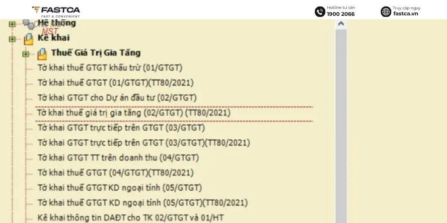 hướng dẫn kê khai thuế gtgt theo tt80 trên htkk - bước 1