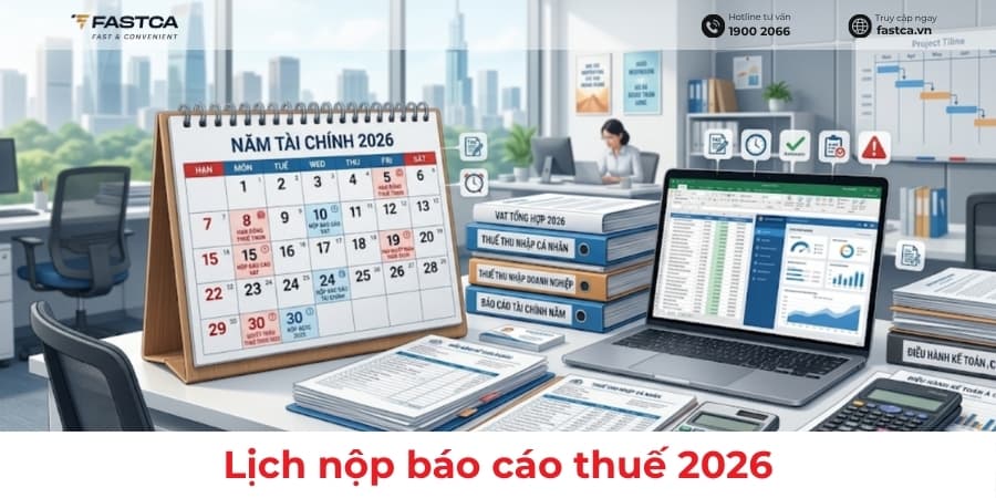 lịch nộp báo cáo thuế 2026