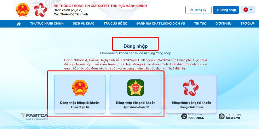 thủ tục đóng mã số thuế hộ kinh doanh trên dịch vụ công - bước 1
