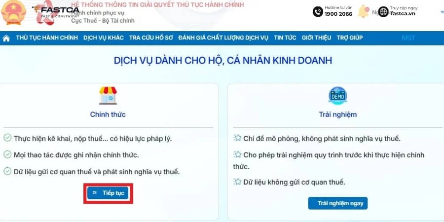 thủ tục thay đổi địa chỉ hộ kinh doanh online qua Dịch vụ công - bước 4