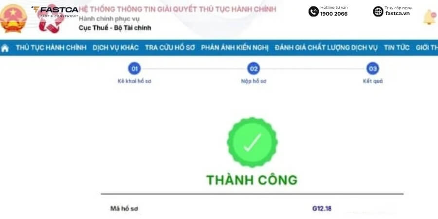 thủ tục thay đổi địa chỉ hộ kinh doanh online qua Dịch vụ công - bước 9