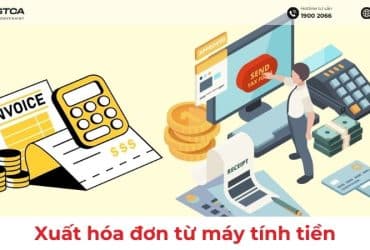 xuất hóa đơn từ máy tính tiền