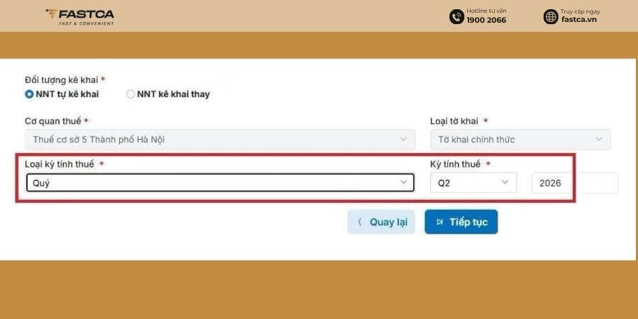 hộ kinh doanh kê khai thuế quý 2 qua dịch vụ công - bước 6