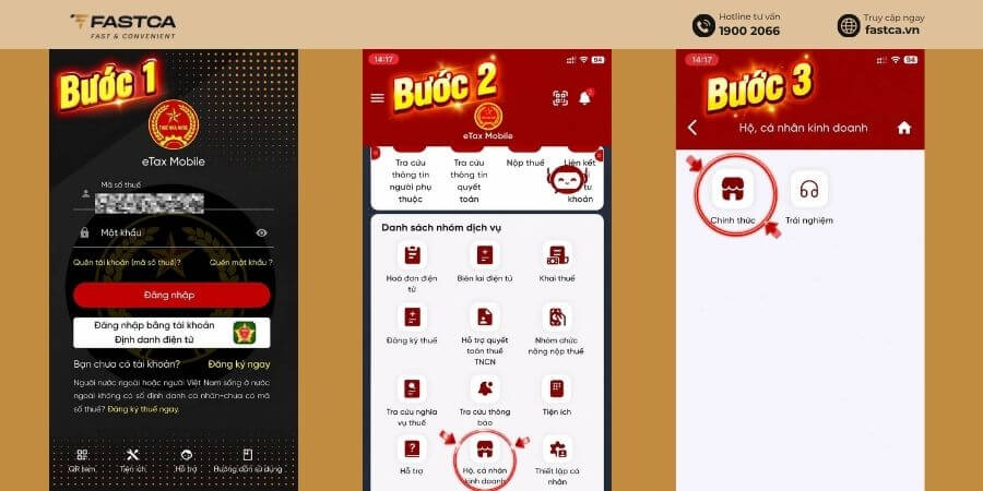 hộ kinh doanh kê khai thuế quý 2 trên etax mobile - bước 1-2-3