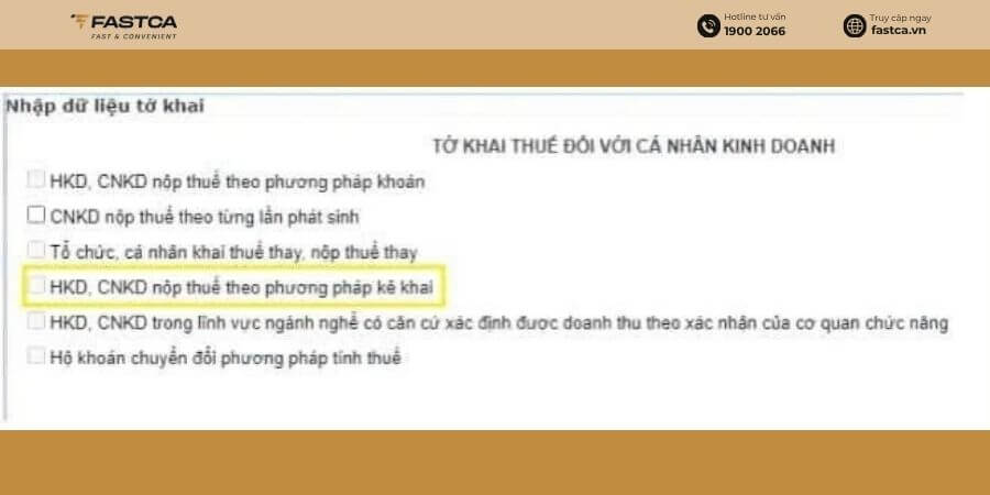hộ kinh doanh kê khai thuế quý 2 trên thuế điện tử - bước 4