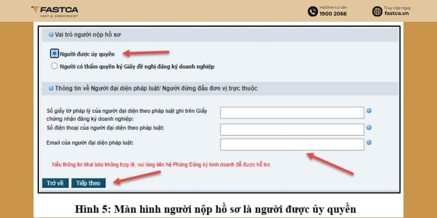 nộp hồ sơ tạm ngừng kinh doanh qua mạng - bước 4.2