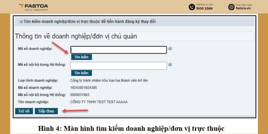 nộp hồ sơ tạm ngừng kinh doanh qua mạng - bước 4.1