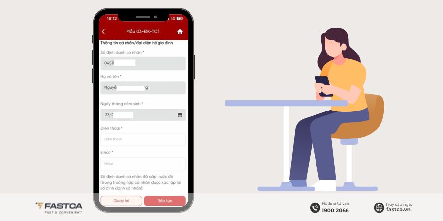Đăng ký cá nhân kinh doanh trên Etax Mobile - Bước 5