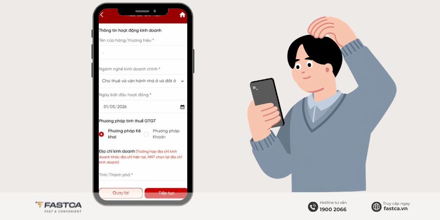 Đăng ký cá nhân kinh doanh trên Etax Mobile - Bước 7